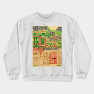 Korean traditional village Crewneck Sweatshirt